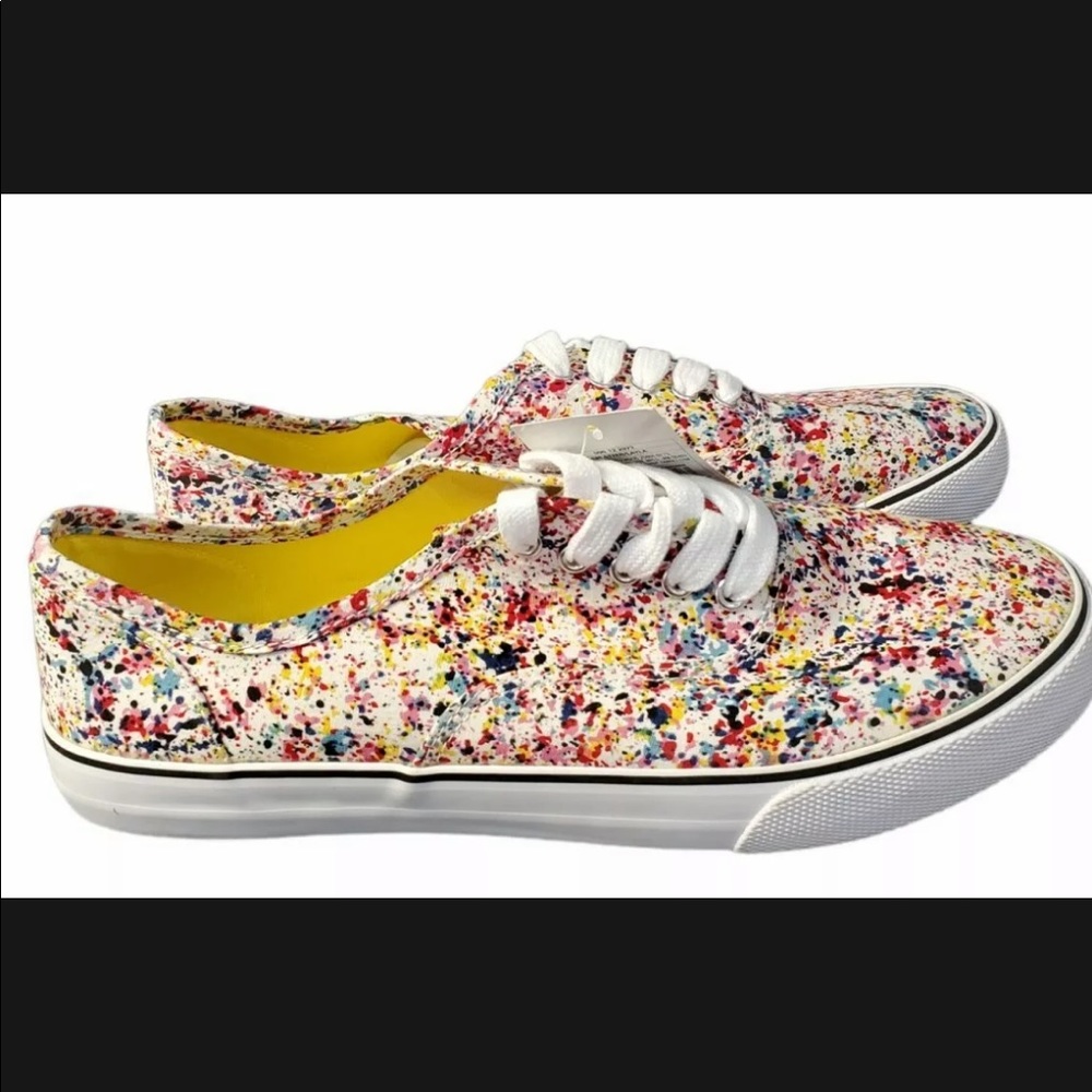 Mossimo Canvas Tennis Shoes Womens Size 9 Splatter Layla New Colorful
